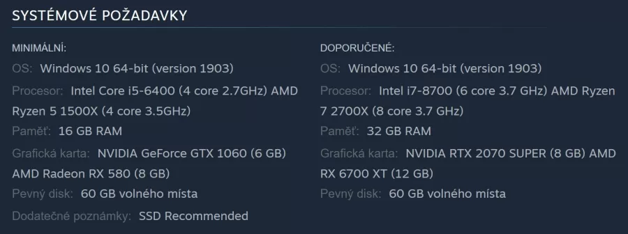 Returnal PC HW požiadavky