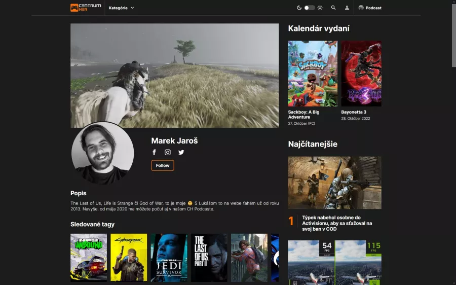 CentrumHer profil follow