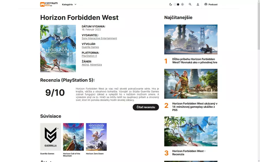 Tag Horizon Forbidden West