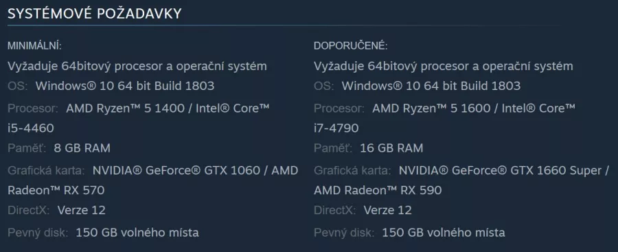 Marvel Guardians of the Galaxy PC poziadavky