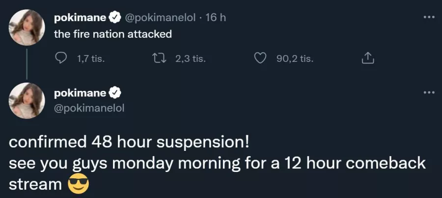 Pokimane Twitch Ban