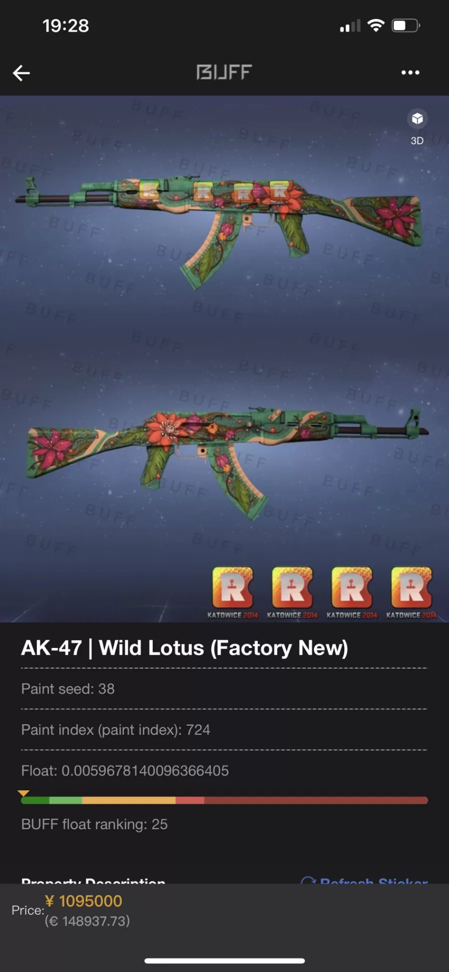 AK-47 Wild Lotus Stickers