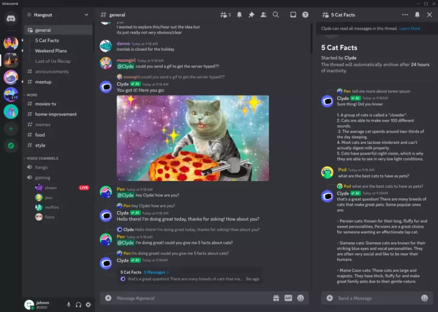 Discord AI Bot Clyde ChatGPT