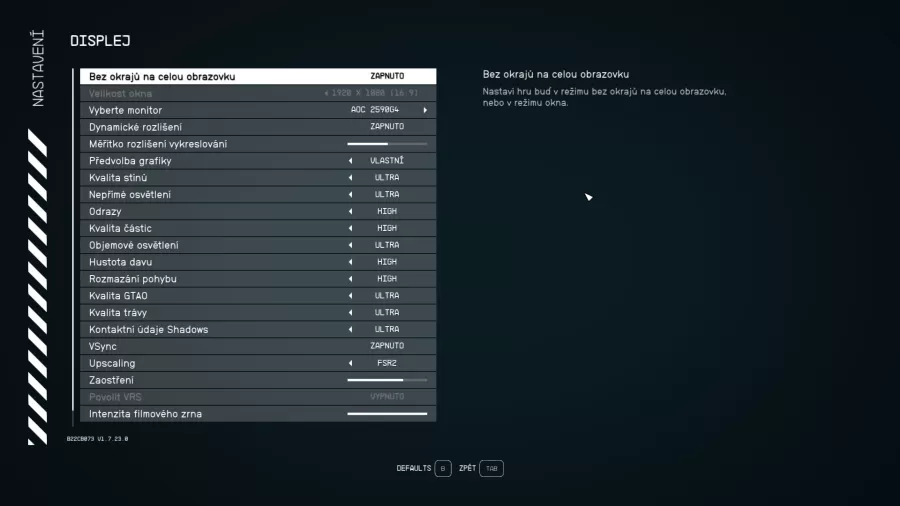 Starfield če&scaron;tina screenshot 1