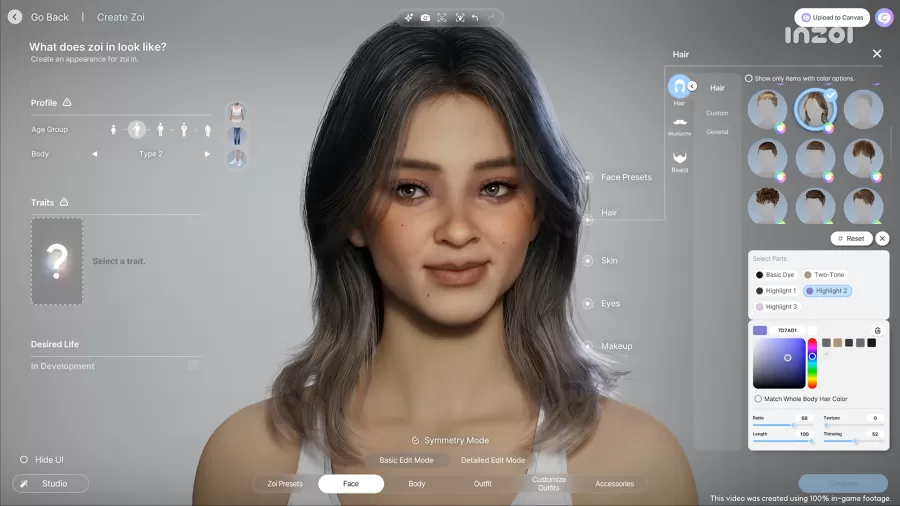 inZOI Character editor 2
