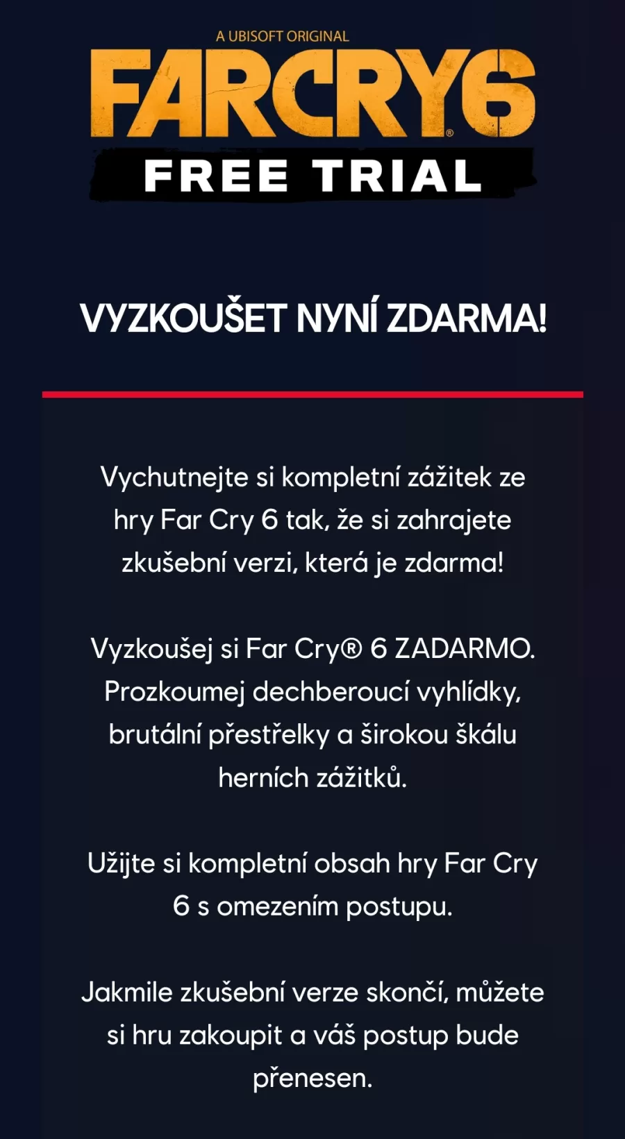 Far Cry 6 zdarma na stiahnutie