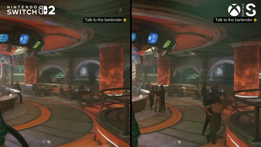 SW Outlaws Switch 2 vs Xbox Series S